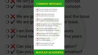 Common Grammatical Mistakes In English commonmistakes english spokenenglish shorts [upl. by Oetomit]