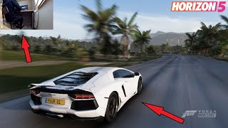 Forza Horizon 5  Lamborghini Aventador LP7004  4K 60FPS PC Steering Wheel Gameplay [upl. by Jacqui]