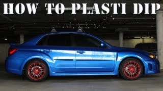 How To Plasti Dip Your Rims Plasti Dip with rims on car 2011 Subaru WRX [upl. by Hasen]