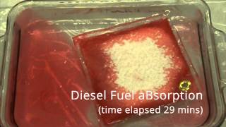 Diesel Fuel aBsorption Demo With IMBIBER BEADS® [upl. by Garap889]