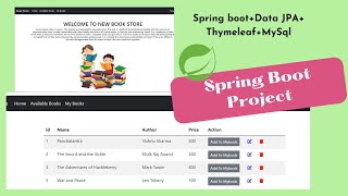 Spring boot simple project  Book Store Management  MySql  Thymeleaf JPA [upl. by Allan]