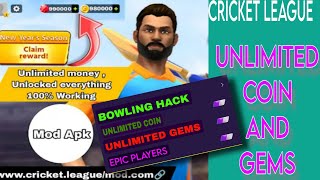 CRICKET 🏏 LEAGUE MEIN UNLIMITED COIN AND GEMS 😮 KAISE KARE 🥶  CRICKET LEAGUE MOD APK 🔗 [upl. by Telimay]