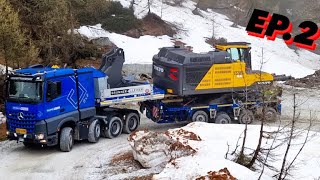 TRASPORTO ECCEZIONALE ESCAVATORE VOLVO EC750E  parte 2 ⚠️ [upl. by Adolfo]