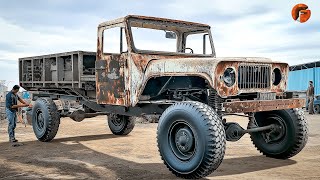 Man Fully Restores Abandoned Military Truck  Start to Finish Build by restorationproduct1718 [upl. by Ainigriv]