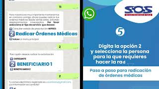 Radica tus órdenes médicas por WhatsApp  EPS SOS [upl. by Avrenim]