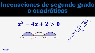 Inecuaciones de segundo grado o cuadráticas 5 [upl. by Boony579]