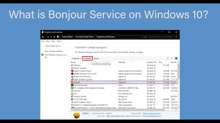 What is Bonjour Service on Windows 10 [upl. by Yenahteb857]