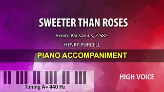 Sweeter Than Roses  Purcell Karaoke  Score guide  High voice [upl. by Ardnuassak]