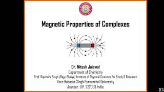 Magnetic Properties of ComplexesPart1 [upl. by Corabel]