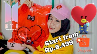 Kalap BT21  BTS  di SHOPEE  MURAH BANGET  TATA  COOKY Unofficial [upl. by Anastassia798]