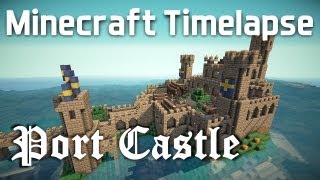 Minecraft Timelapse  Medieval Port Castle [upl. by Lenee]