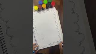 Front page decoration idea  Easy front page design shortsfeed shorts short drawing [upl. by Esilana142]