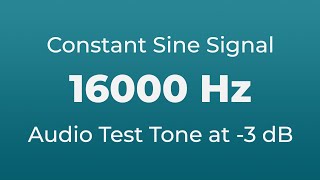 16000 Hz Sound Audio Test Tone  16000 Hertz Sine Signal  16 kHz [upl. by Alexandr]