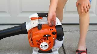 Stihl Blowers BG 86 CE Starting process [upl. by Tilagram]