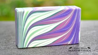 Taiwan Circling Swirl Variation Cold Process Soap Making Technique Video 5 [upl. by Allebara634]