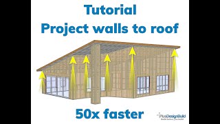 Project multiple walls to roof for sloping and Skillion roofs creation and framing [upl. by Ayisan797]