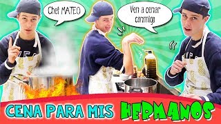 HAGO la CENA a MIS HERMANOS HUGO Y DANIELA 🍽 MATEO COCINA 🧑‍🍳 VEN A CENAR CONMIGO 👉 The Crazy Haacks [upl. by Ennaegroeg]