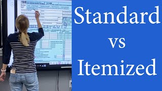 Standard deduction vs Itemized Deductions When to use Itemized vs Standard Deductions 1040 1040SR [upl. by Kurt89]