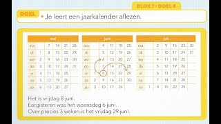 Pluspunt 4 groep 5 blok 7 doel 4 jaarkalender [upl. by Philipson]