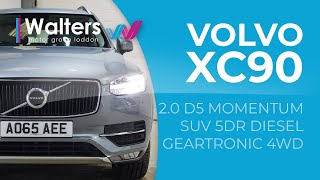 Volvo XC90 20 D5 Momentum SUV Diesel Geartronic 4WD [upl. by Aicekan]