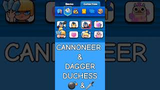 CANNONEER amp DAGGER DUCHESS EMOTE COLLECTION clashroyale clashroyaleemote emote emotechallenge [upl. by Nainatrad]