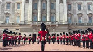 Band of the Irish guards play happy birthday outside Buckingham palace for the Queens birthday [upl. by Lona]