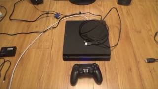 How to Connect the PS4 Slim to a VGA Computer Monitor or VGA TV [upl. by Harilda]