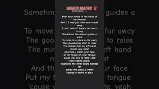 SweaterWeather neighborhood sweaterweather lyrics karaoke songs shorts music singalong [upl. by Naujd]