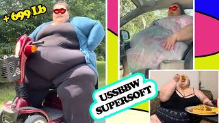 SSBBW SuperSoft – ella casi pesa 700 libras y va por más [upl. by Herwick537]