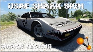 BeamNG Drive USAF Shark Skin Mod Crash Testing 71  Insanegaz [upl. by Elades]