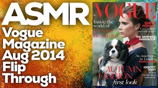 Gentle Whispering ASMR Page Flipping Exploring the August 2014 Vogue Magazine StevenAntonyASMR [upl. by Eerot]