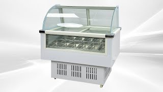 Gelato case display Gelato Ice Cream Dipping Cabinet Freezer Case Display chest freezer QBQ 188 [upl. by Giliana]