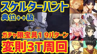 【FGO】ヘルタースケルターハント典位級 90変則3T周回9パターン【ハンティングクエスト】 [upl. by Wie]