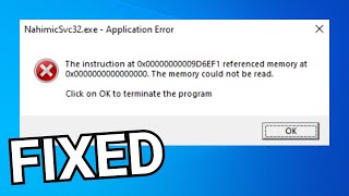 the instruction at 0x00000 referenced memory at 0x00000 the memory could not be read [upl. by Gough]