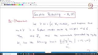 Lec 13 Complete reducibility of sl2C [upl. by Asiela]