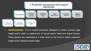 Prosthetic management of flat ridge Part2 with surgical intervention [upl. by Adohr917]