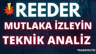 REEDER Teknoloji DÜŞÜŞ DEVAM EDER Mİ – REEDER Teknik Analiz  REDER hisse  REEDER Yükseliş reedr [upl. by Anaoy]