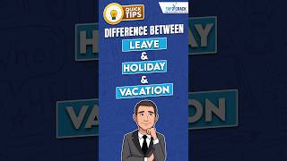 Difference between Holiday Vacation और Leave differencebetween leave holiday vacation [upl. by Denyse793]