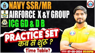 Navy SSRMR Airforce X amp Y Group Practice Set ICG GD amp DB Time Table Full Info By Dharmendra Sir [upl. by Munafo]