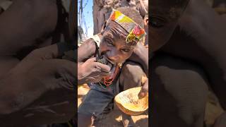 This is incredible delicious soup cooked by Hadza Bushmen naturally 😋😲hadzabetribe villagelife [upl. by Kalil741]