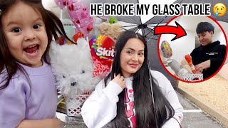 Ethan Broke My Glass Table On Camera 🥺😩 [upl. by Eneleh]