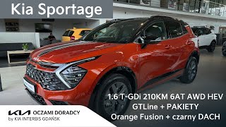 Kia Sportage MY2025 16 TGDI 210KM 6AT AWD HEV GTLine ze WSZYSTKIM  Orange Fusion  CZARNY DACH [upl. by Ode]