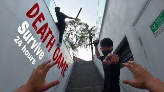 PARKOUR POV VS KILLER ESCAPE Chase In Real Life  DEATH GAME 24h [upl. by Eixela]