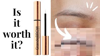 HOW TO GROW THICKER EYEBROWS  GrandeBrow Serum Review  Is it worth it [upl. by Vokay]