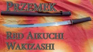 Przemek Red Aikuchi Style Wakizashi [upl. by Cloe]