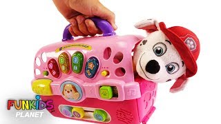 Paw Patrol Skye Chase amp Marshall Dog Carriers Playset [upl. by Aihsoek465]