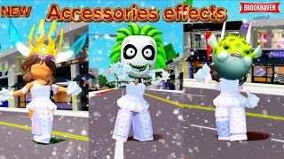 NEW UPDATE 12 ACCESSORIES WITH EFFECT In Brookhaven IDCODES  Roblox [upl. by Ahsiekram]