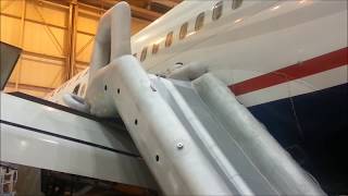 Boeing 767 slide deployment system test  US Airways [upl. by Nicolette869]