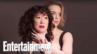 Killing Eves Sandra Oh amp Jodie Comer Dish On Season 2  Cover Shoot  Entertainment Weekly [upl. by Kcirad]