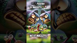 ⚔️🐦‍⬛Pigeons vs Maggots🐛🛡️aiaigeneratedcartoonstoryfilmepicbattleinsectsfightviral [upl. by Oirasor]